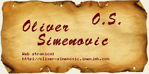 Oliver Simenović vizit kartica